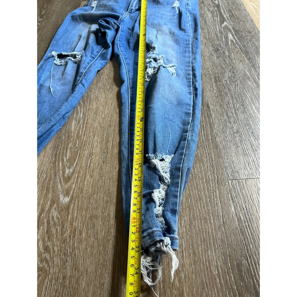 GOGO JEANS USA‎ Distressed Ripped High Rise Denim Jeans Women's Size 9